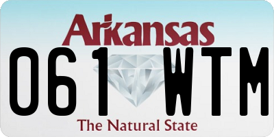 AR license plate 061WTM