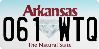 AR license plate 061WTQ