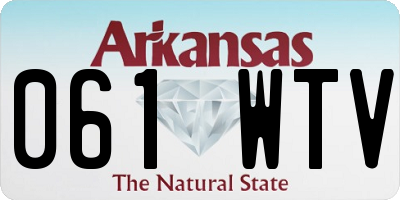 AR license plate 061WTV