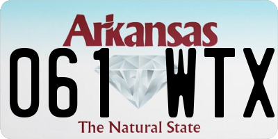 AR license plate 061WTX