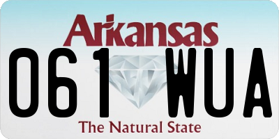AR license plate 061WUA