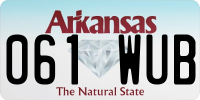 AR license plate 061WUB
