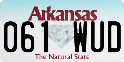 AR license plate 061WUD