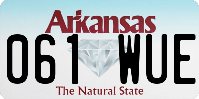 AR license plate 061WUE