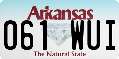 AR license plate 061WUI