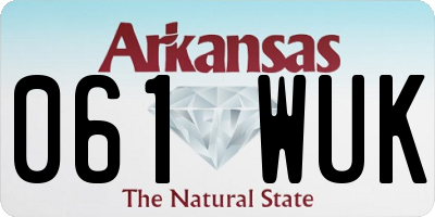 AR license plate 061WUK