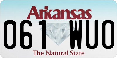 AR license plate 061WUO