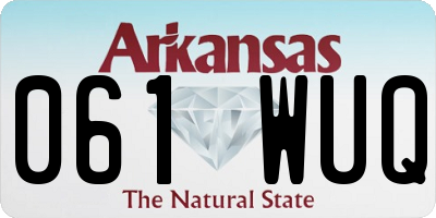 AR license plate 061WUQ