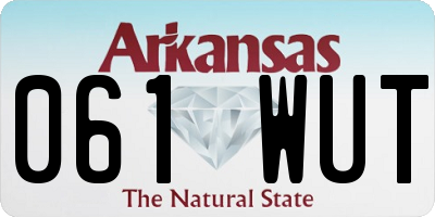 AR license plate 061WUT