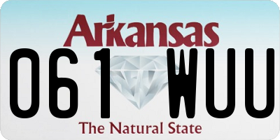 AR license plate 061WUU