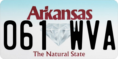 AR license plate 061WVA