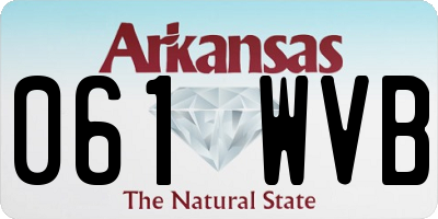 AR license plate 061WVB