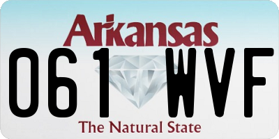 AR license plate 061WVF