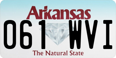 AR license plate 061WVI