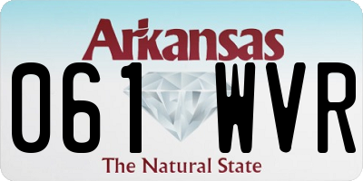 AR license plate 061WVR