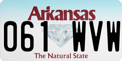 AR license plate 061WVW