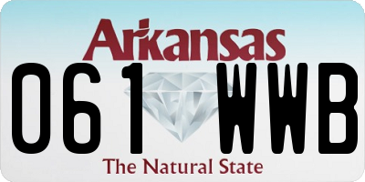 AR license plate 061WWB