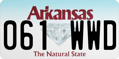 AR license plate 061WWD