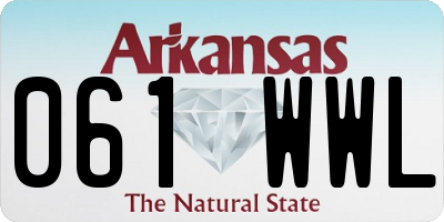 AR license plate 061WWL