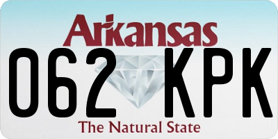 AR license plate 062KPK