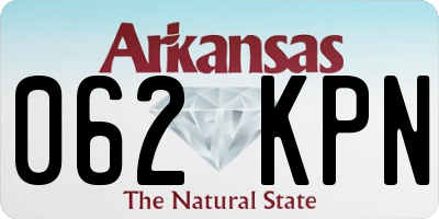 AR license plate 062KPN