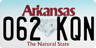 AR license plate 062KQN