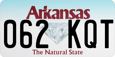 AR license plate 062KQT
