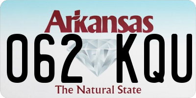 AR license plate 062KQU