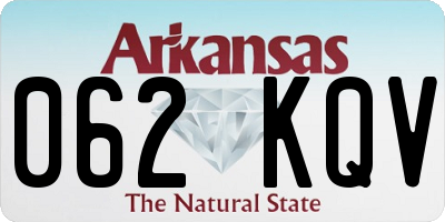 AR license plate 062KQV