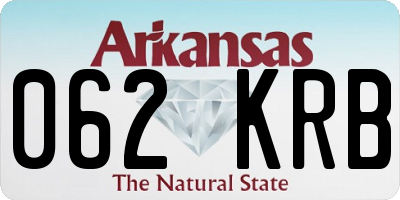 AR license plate 062KRB