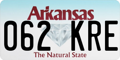 AR license plate 062KRE