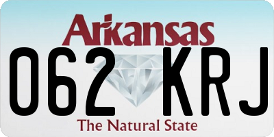 AR license plate 062KRJ