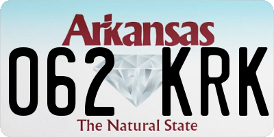 AR license plate 062KRK