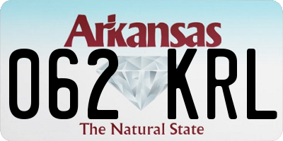 AR license plate 062KRL