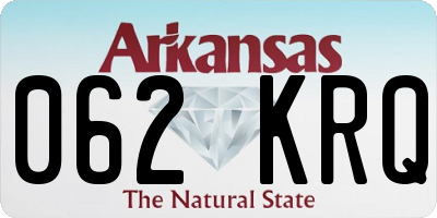 AR license plate 062KRQ