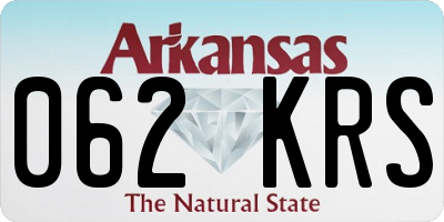 AR license plate 062KRS