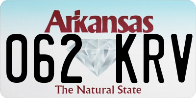 AR license plate 062KRV