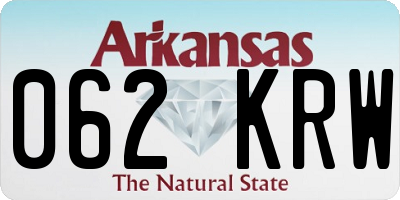 AR license plate 062KRW