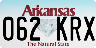 AR license plate 062KRX