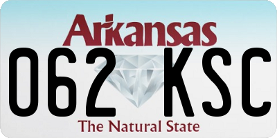 AR license plate 062KSC
