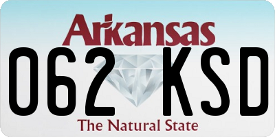 AR license plate 062KSD