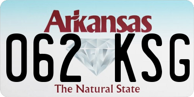 AR license plate 062KSG