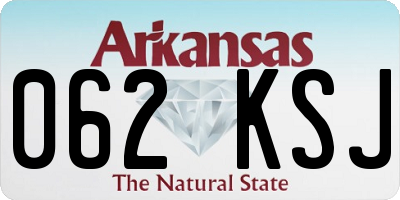 AR license plate 062KSJ