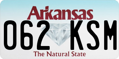 AR license plate 062KSM