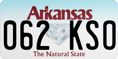 AR license plate 062KSO
