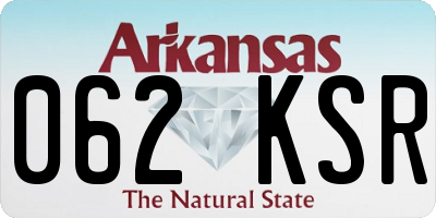 AR license plate 062KSR