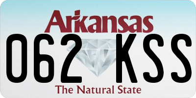 AR license plate 062KSS