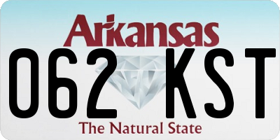 AR license plate 062KST