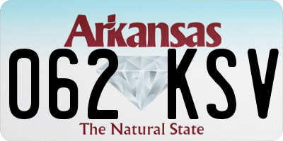 AR license plate 062KSV