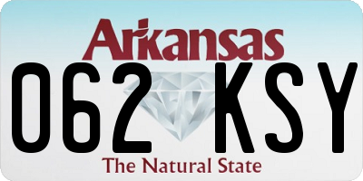 AR license plate 062KSY